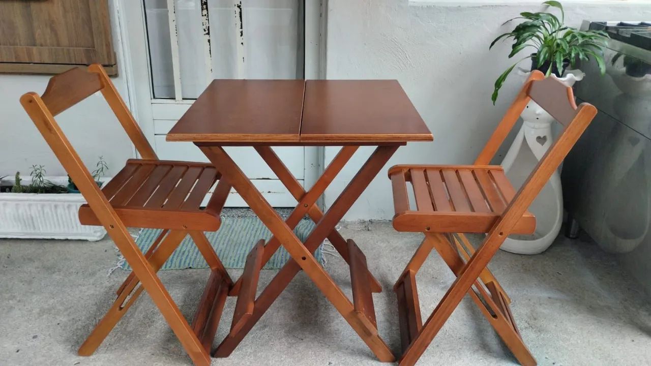 Jogo de mesa de madeira  - Foto 5