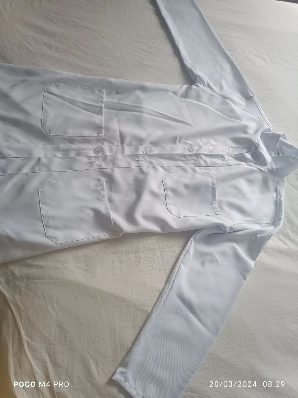 Jaleco branco tamanho P - Foto 3