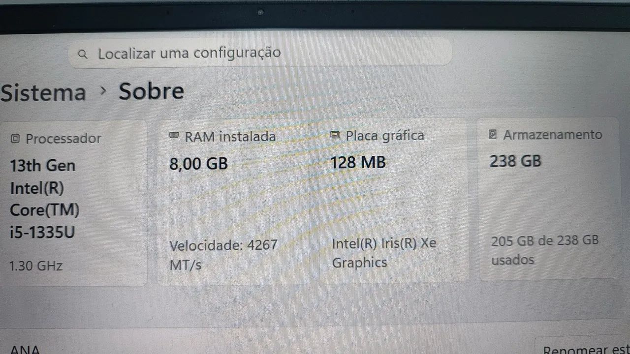 Notebook Samsung 