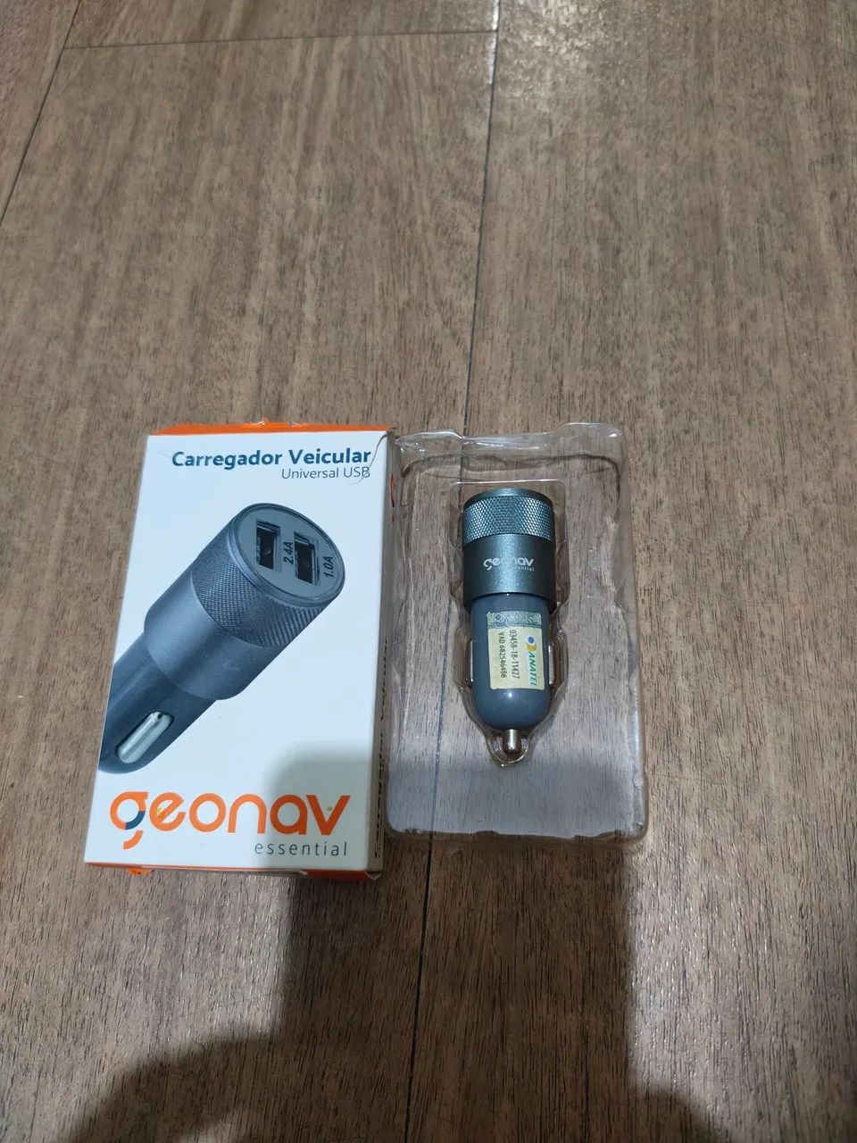 Carregador Veicular Universal Com 2 Saídas USB 2.4a Geonav