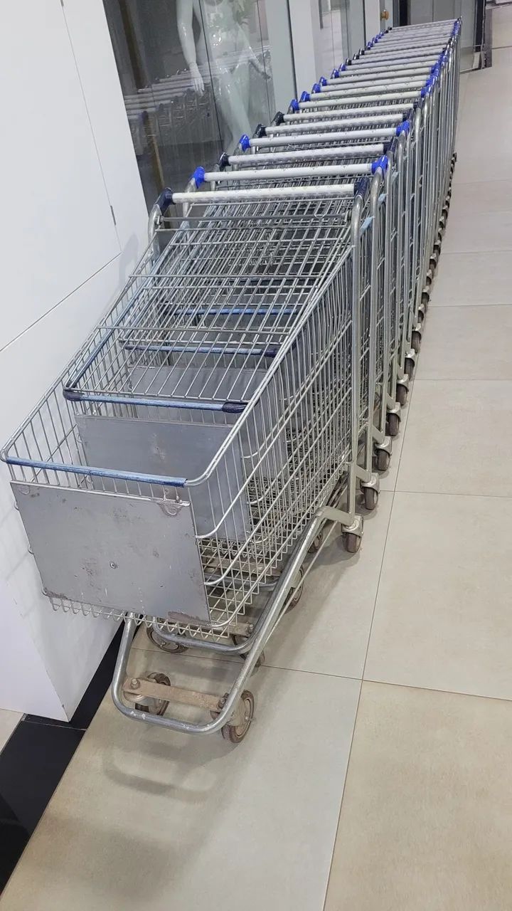 Lote com 130 Carrinhos de Supermercado 210 Litros - Rod-Car e Artefapi (Rodas Boas) - Foto 3