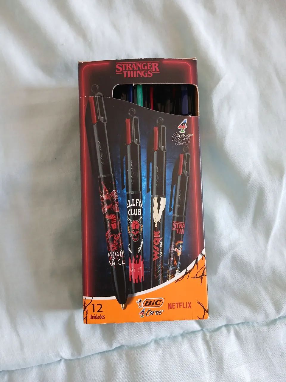 caneta bic stranger things 12 unidades 