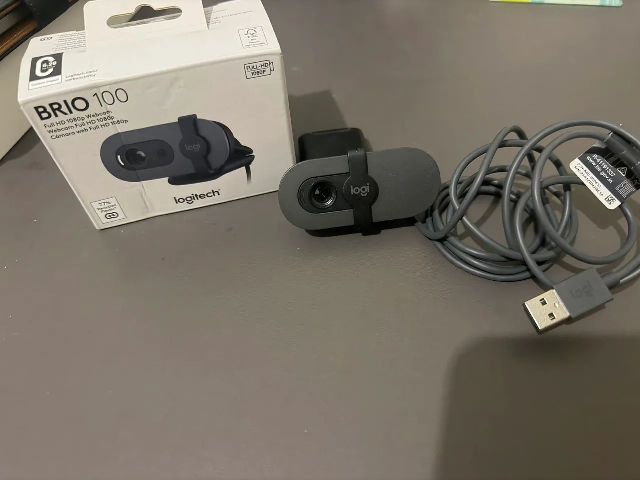 Webcam Logitech Brio 100. Full HD 1080p