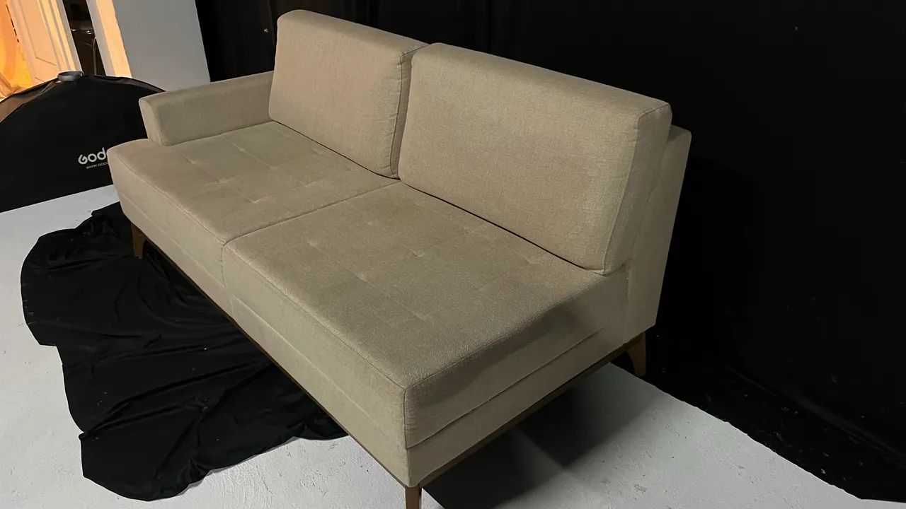Sofá modular linho bege - Foto 4