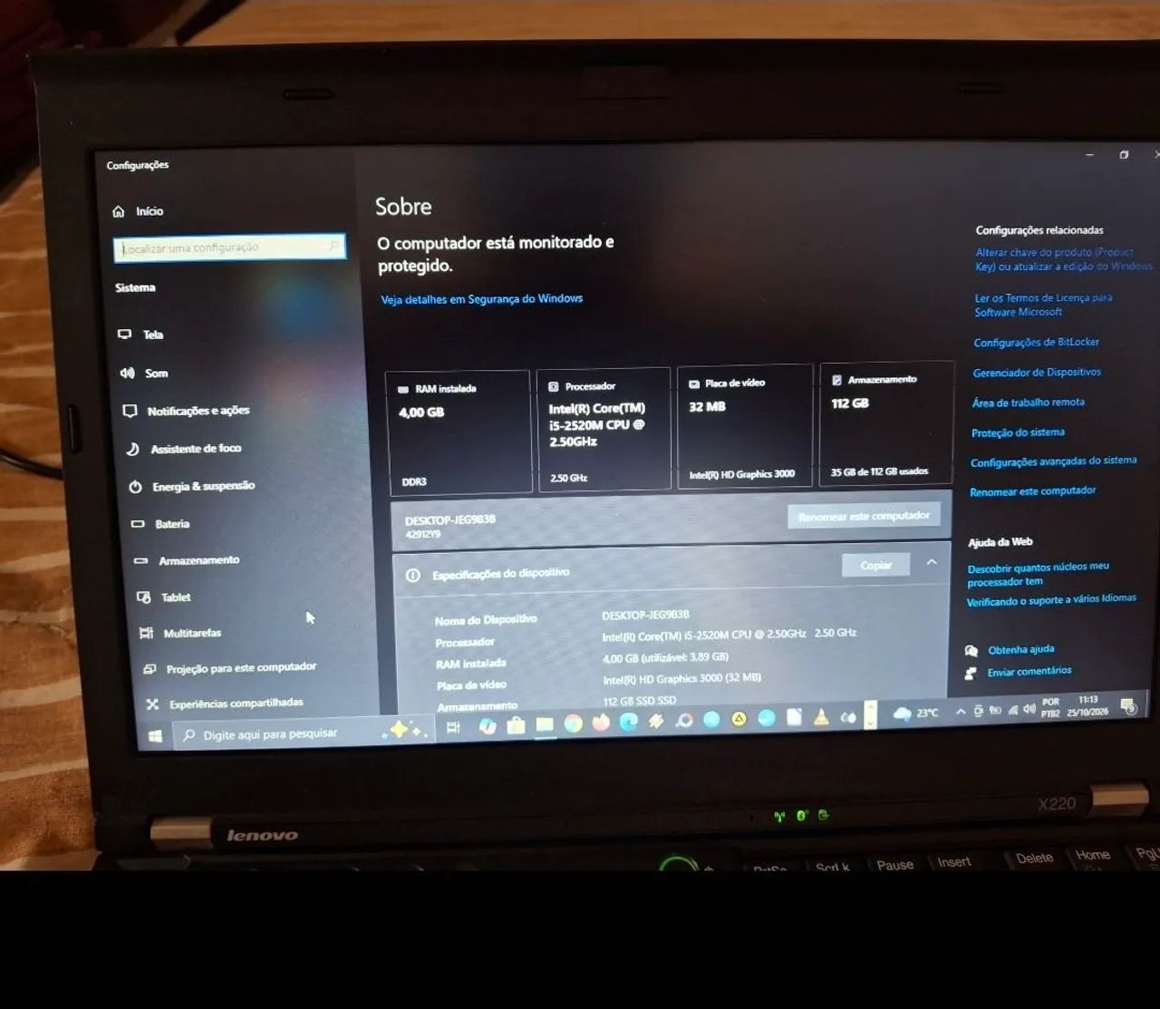 Vendo notebook lenovo Ideapad x220 - Foto 4