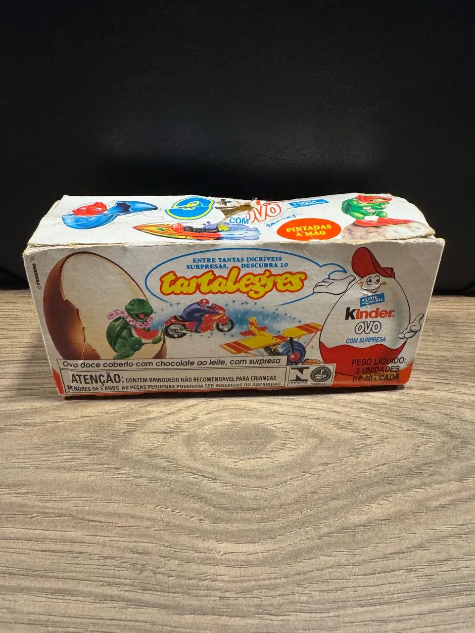 Caixa kinder ovo tartaruga tartalegres 1997
