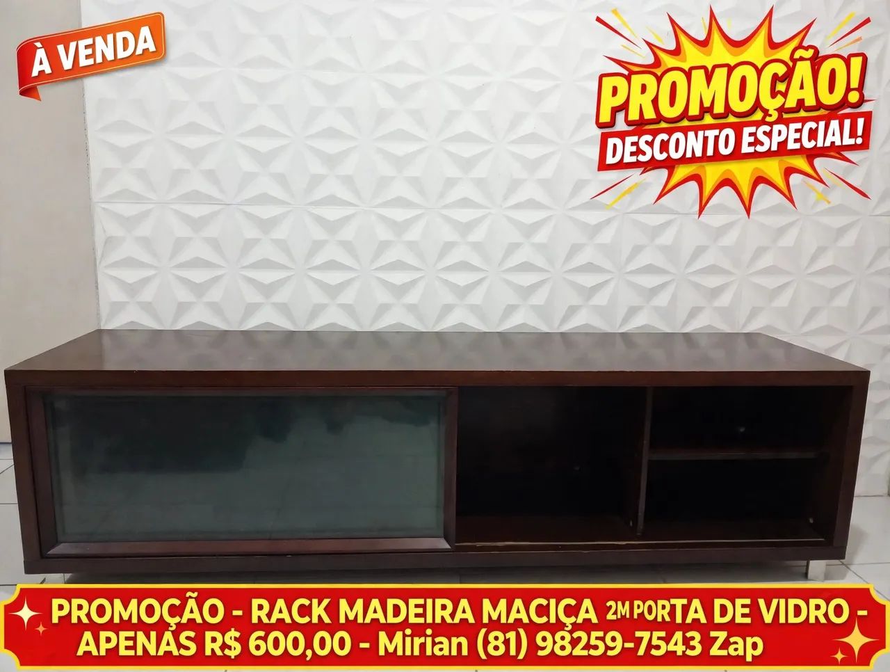  Rack Madeira  Maciça  Promoção  para vender logo - Foto 3