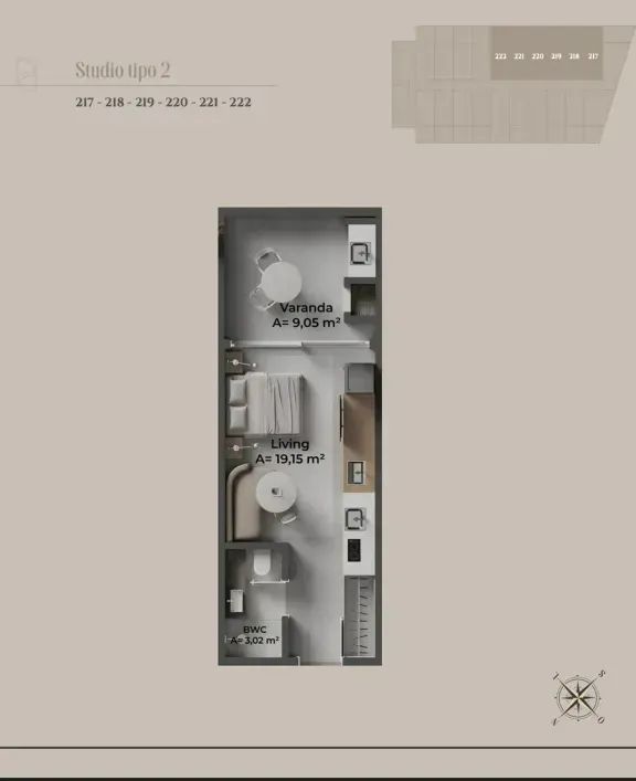 Apartamento Studio de 35m² à venda no Campeche - Foto 2