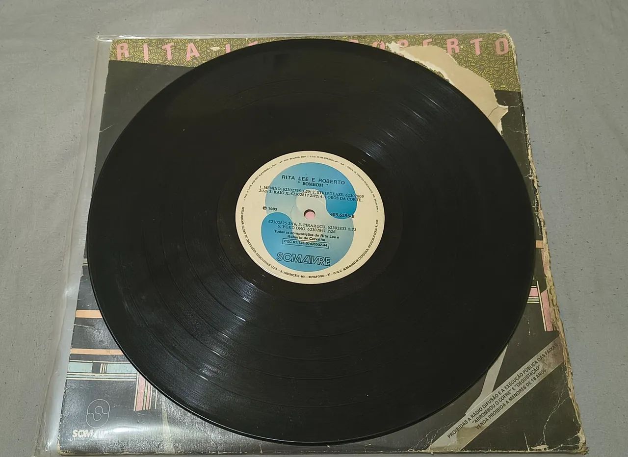 LP Vinil Rita Lee e Roberto de Carvalho BomBom raridade  - Foto 3
