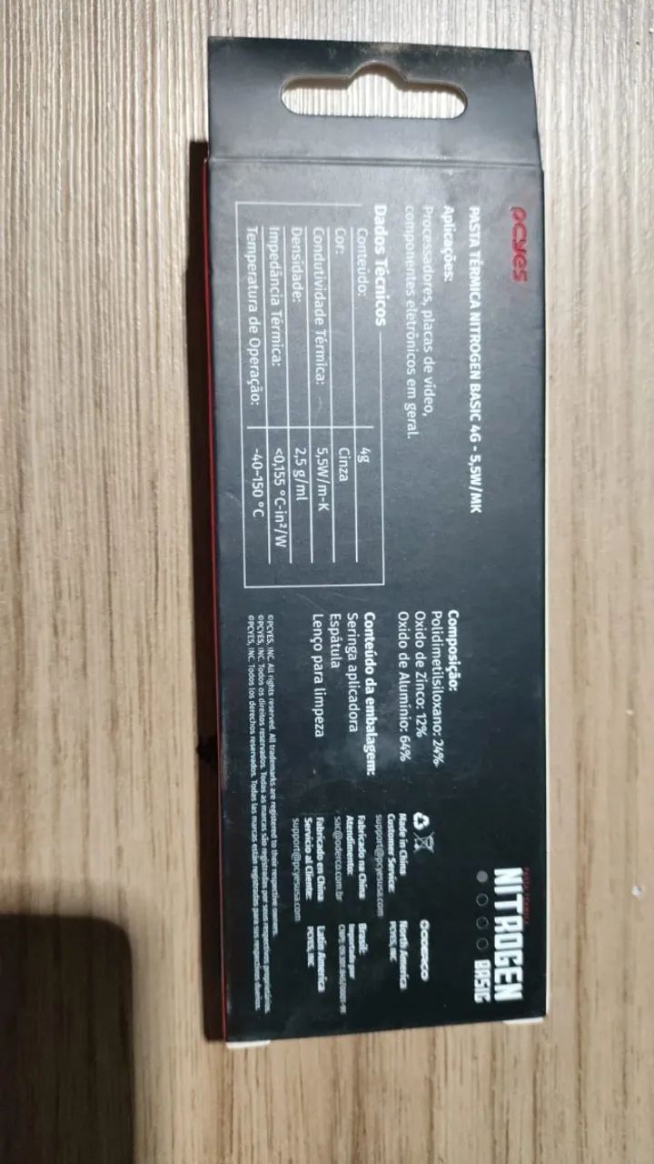 Pasta Termica Gamer Prata Pcyes Nitrogen Basic 5,5w/mk 4g - Foto 3