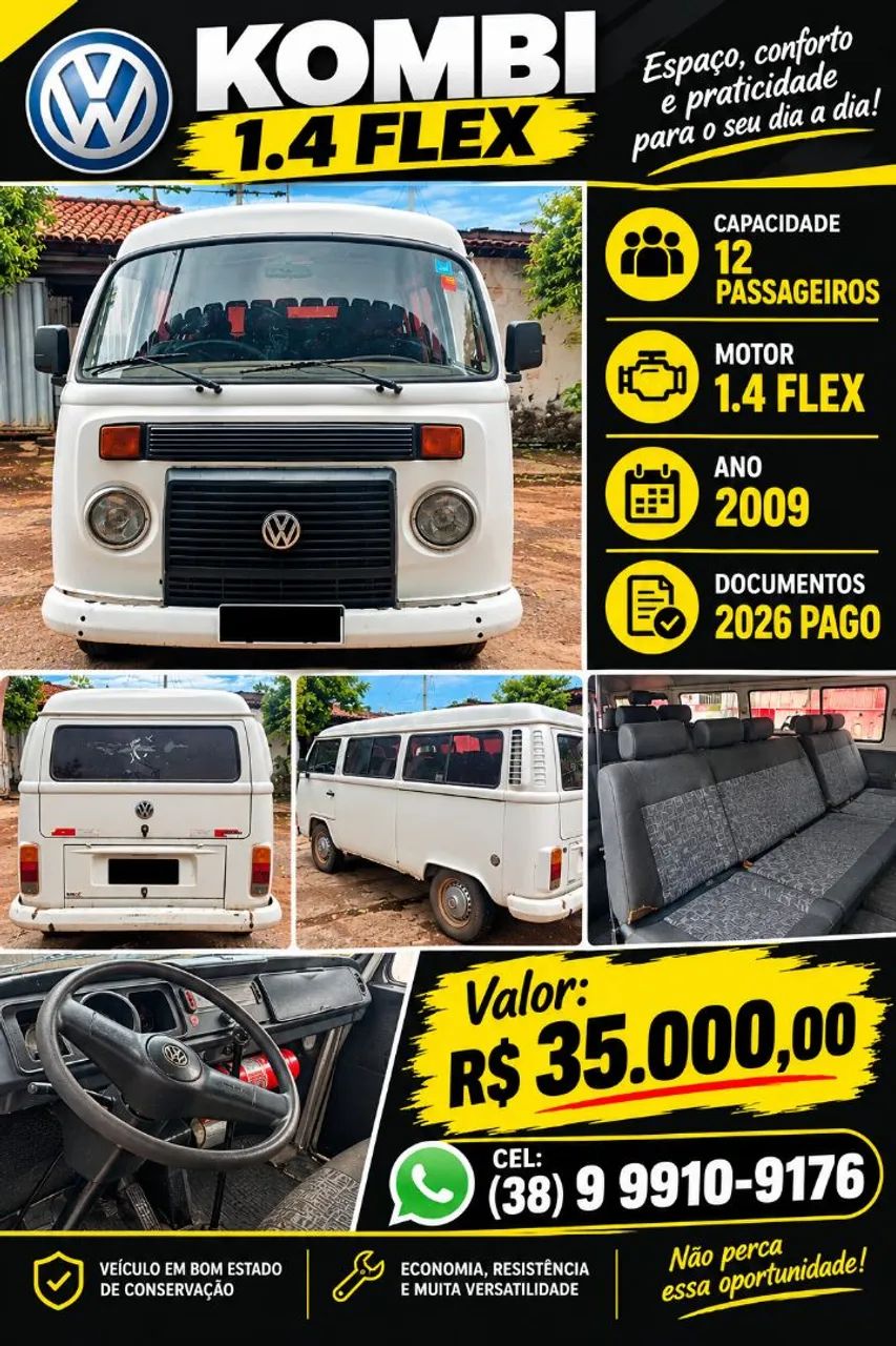 Volkswagen Kombi LOTAÇÃO 1.4 MI TOTAL FLEX 8V 2009