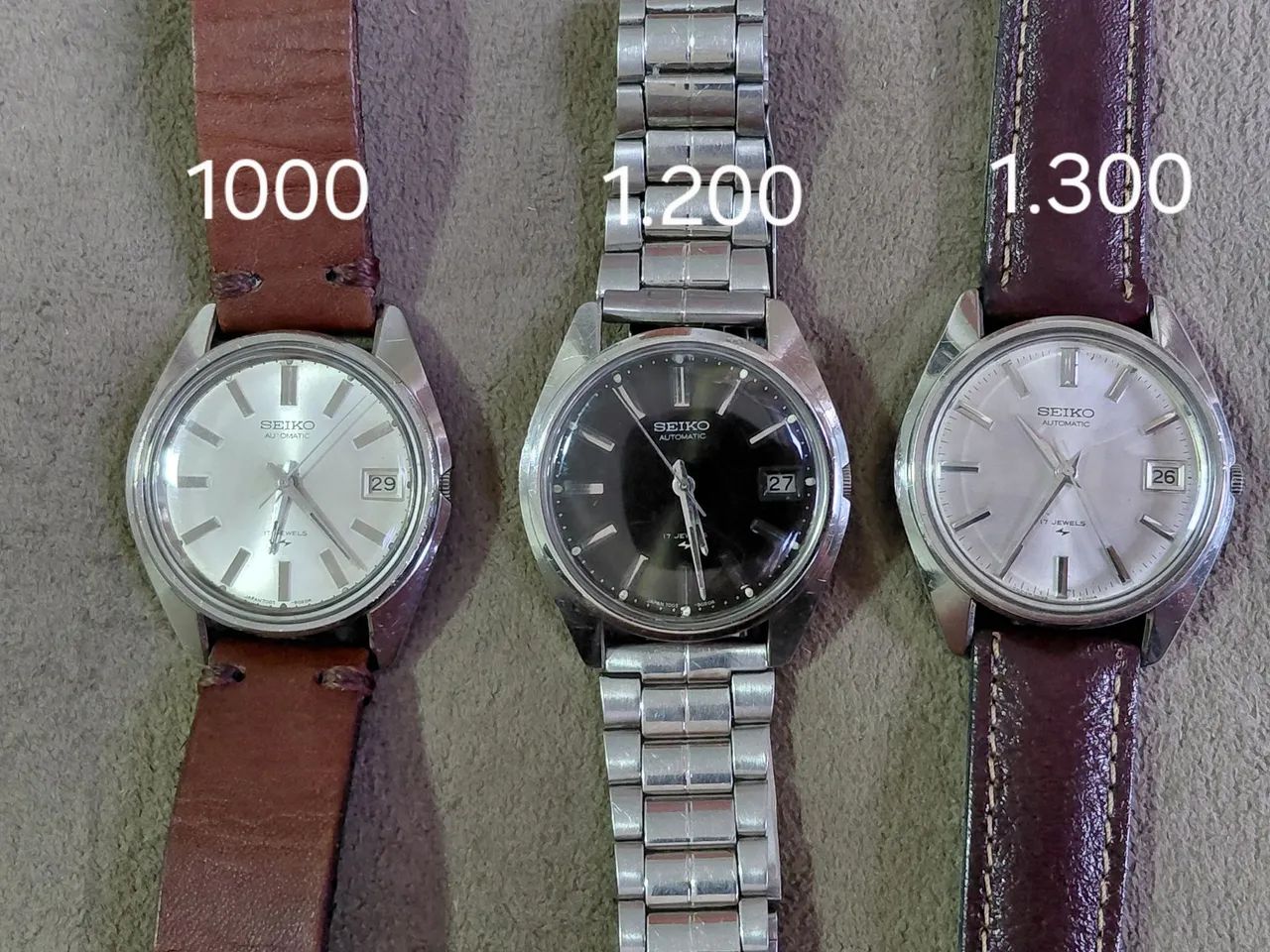 Lote 3 Seikos Automáticos Vintages 7005 