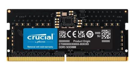 Memória Para Notebook Crucial 8gb Ddr5 4800mhz Sodimm Ct8g48c40s5 Cor Preto