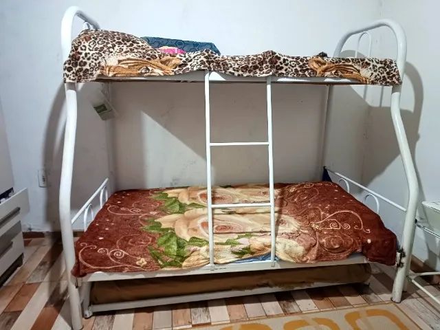 Beliche tubular Casal + Solteiro em Ferro Branco - Foto 4