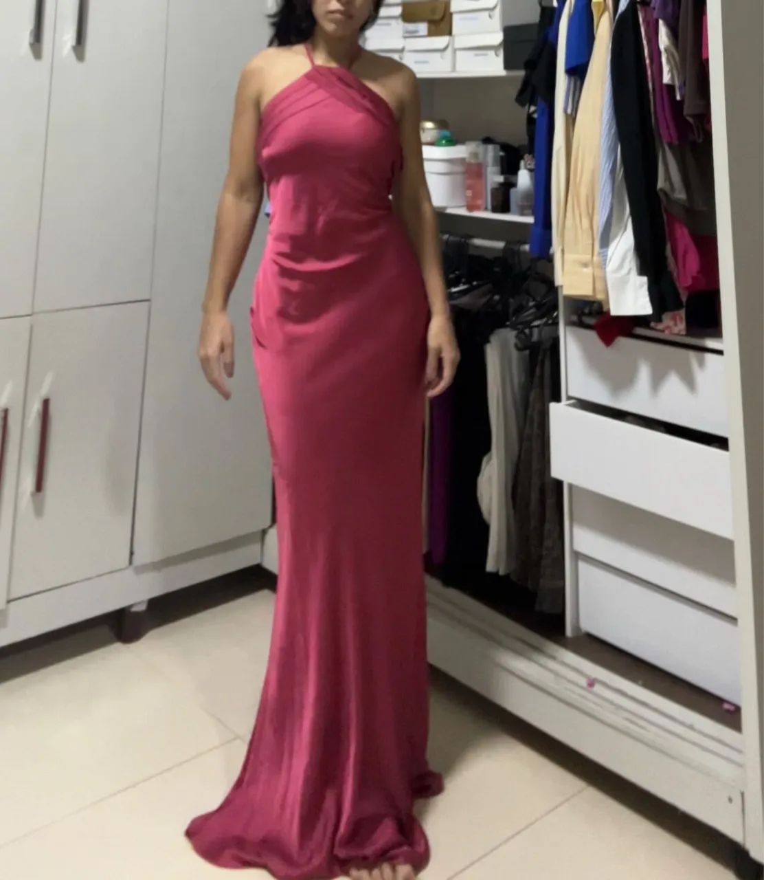 Vestido de festa cetim KOJI