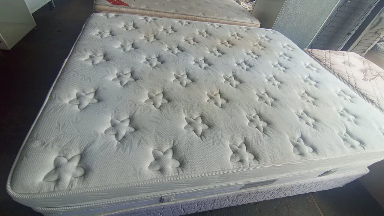 Cama box Queen size Colchão molas ensacandas bambú  - Foto 5