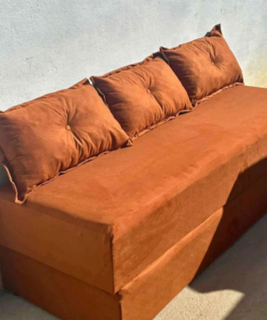 Sofa cama 3 almofadas de fábrica  - Foto 4