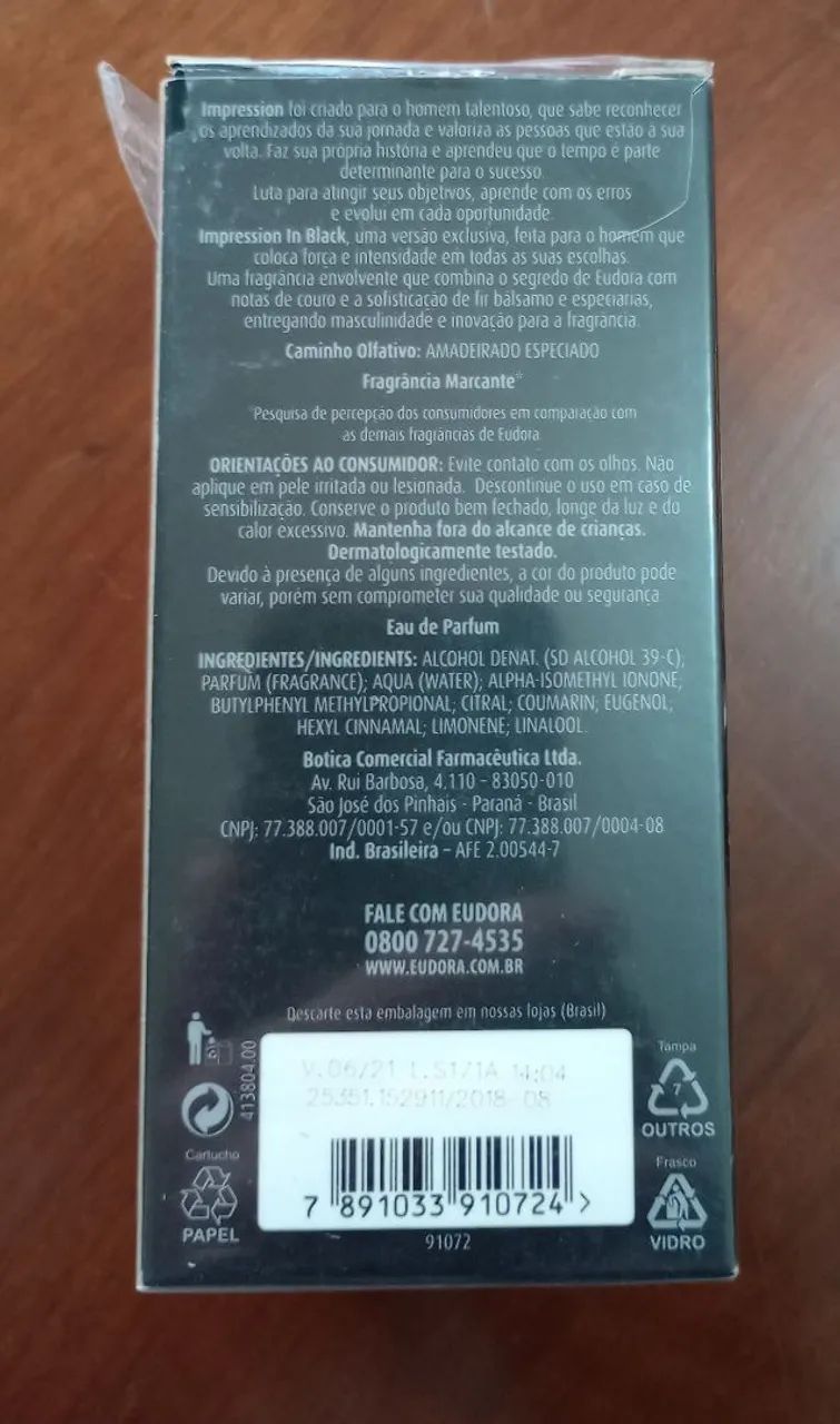 Perfume Impression In Black 100 ml  - Foto 3