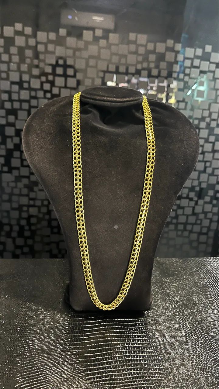 Cordão prata banhado a ouro  - Foto 4