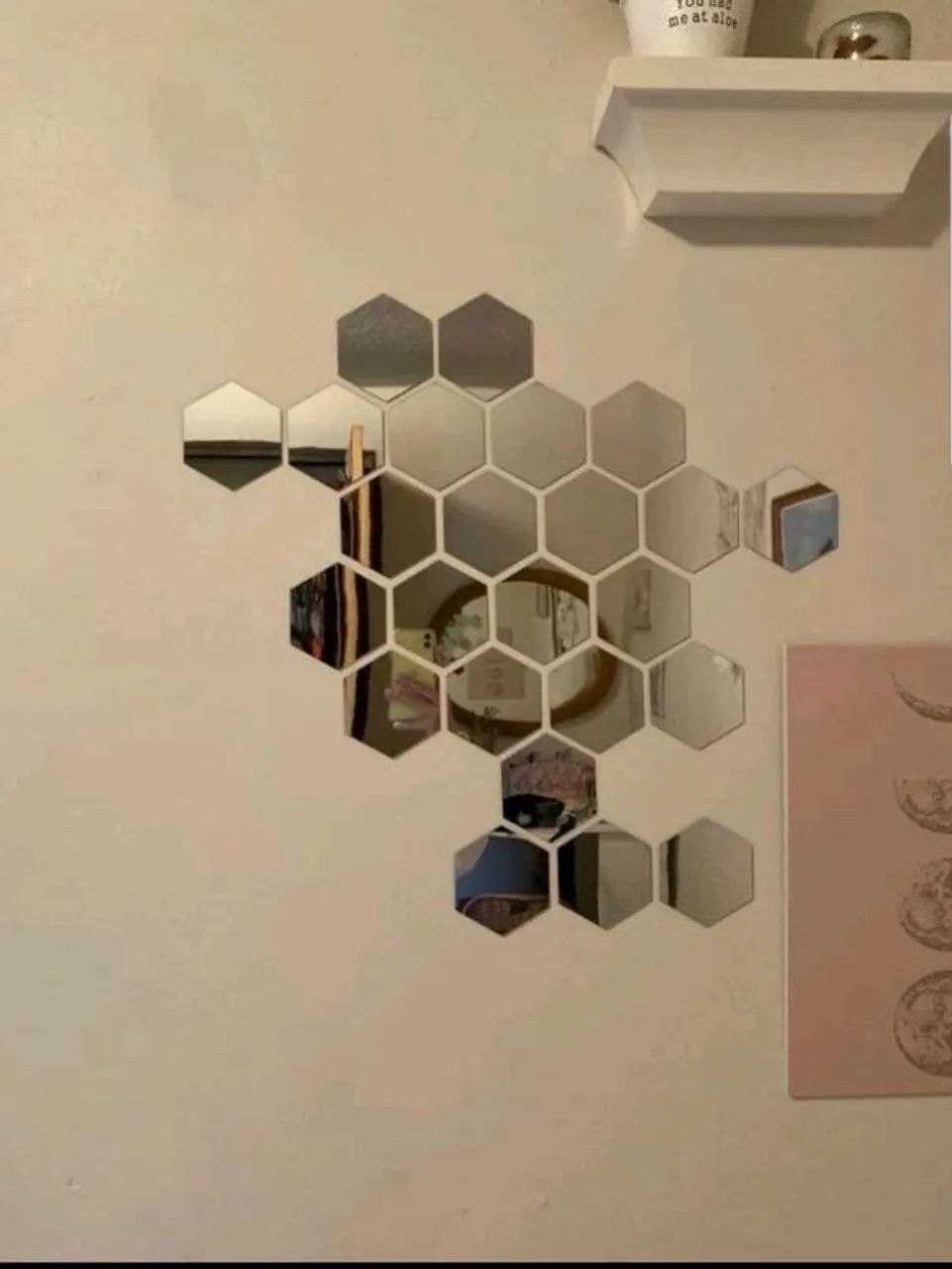 Kit de Espelhos Hexagonais - Deixe Sua Parede Sofisticada!