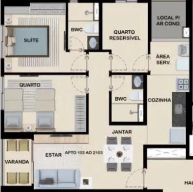 PLANTA 66m²