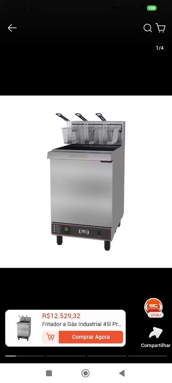 Fritadeira Metalcubas 45 Litros 3 Cestos 