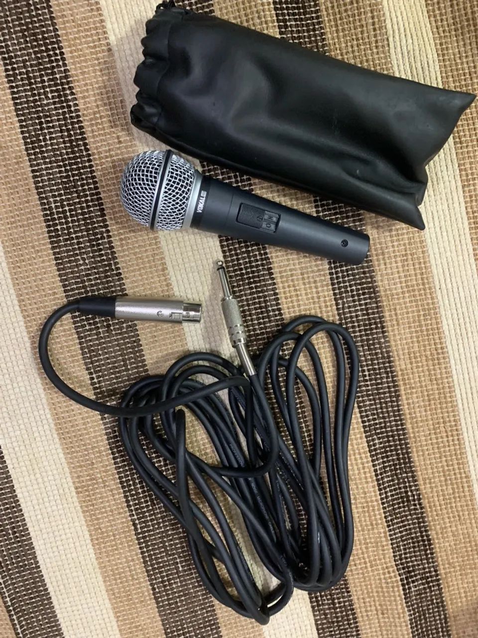 Microfone Vokal VM-510 com Cabo, Bolsa e Caixa Original