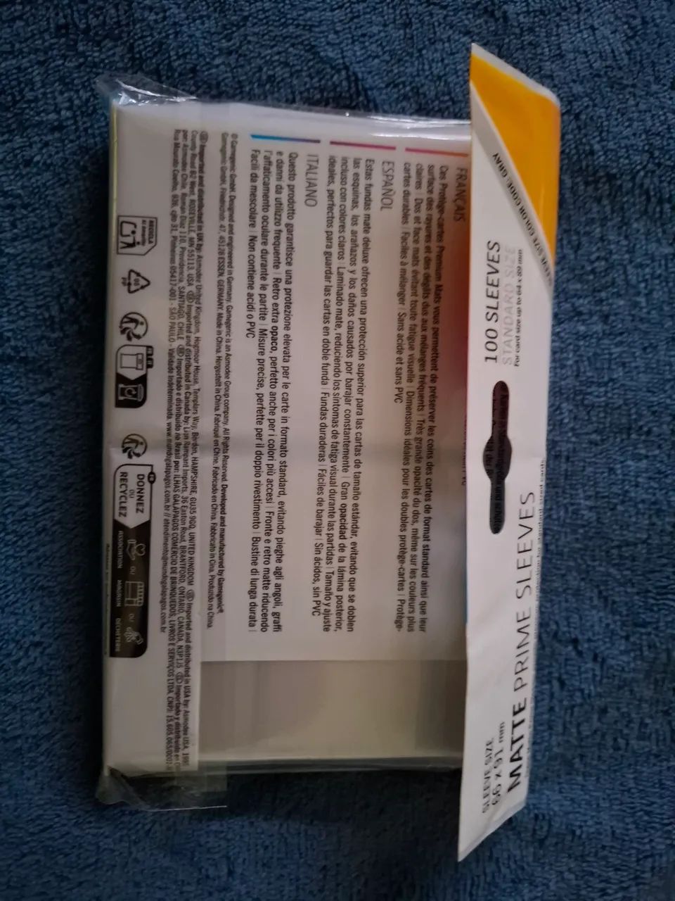Pacote de sleeves gamegenic Matte prime - branco - Foto 2