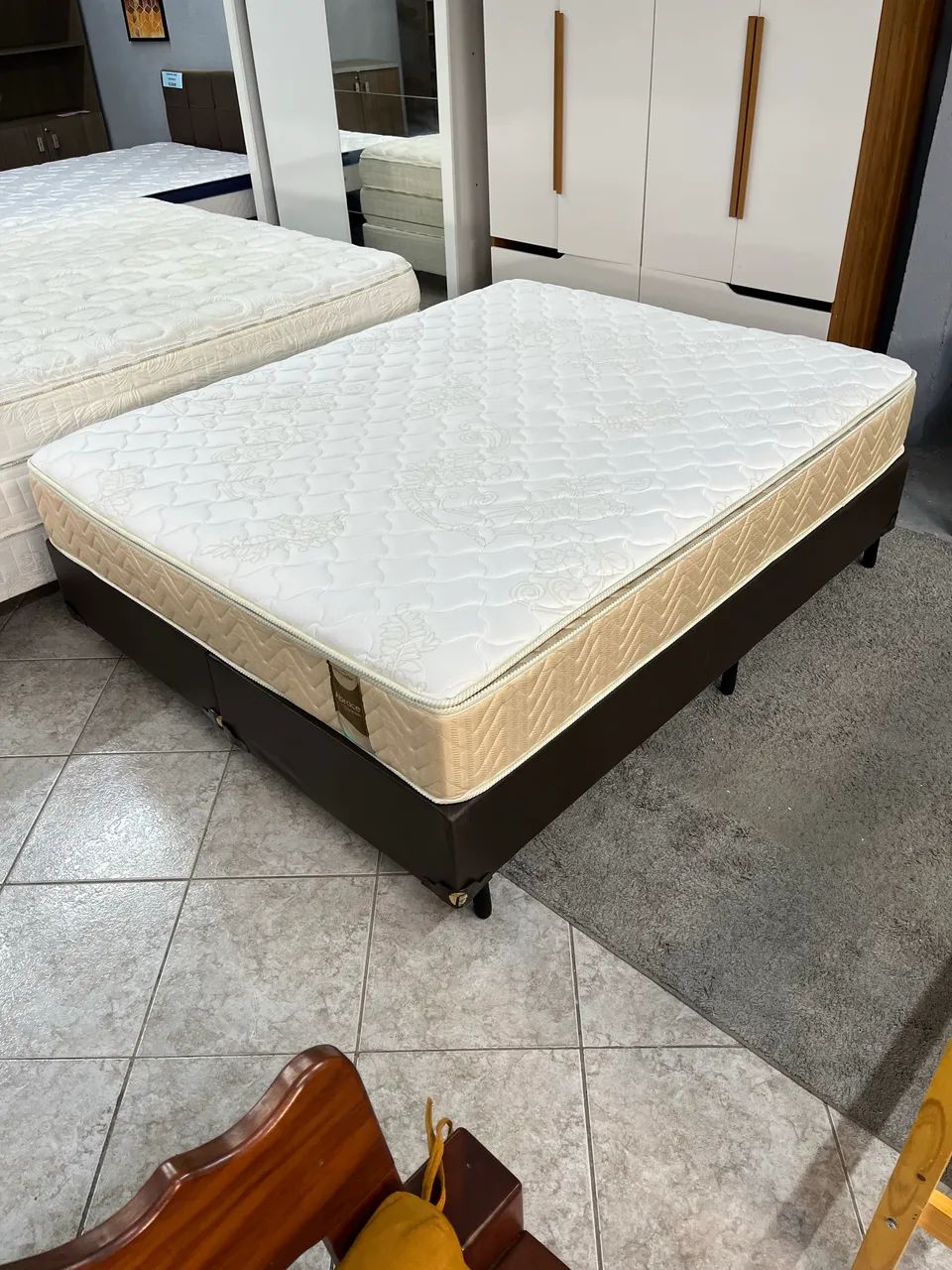 Cama Box Queen com colchão Americanflex Molas Ensacadas - Foto 3