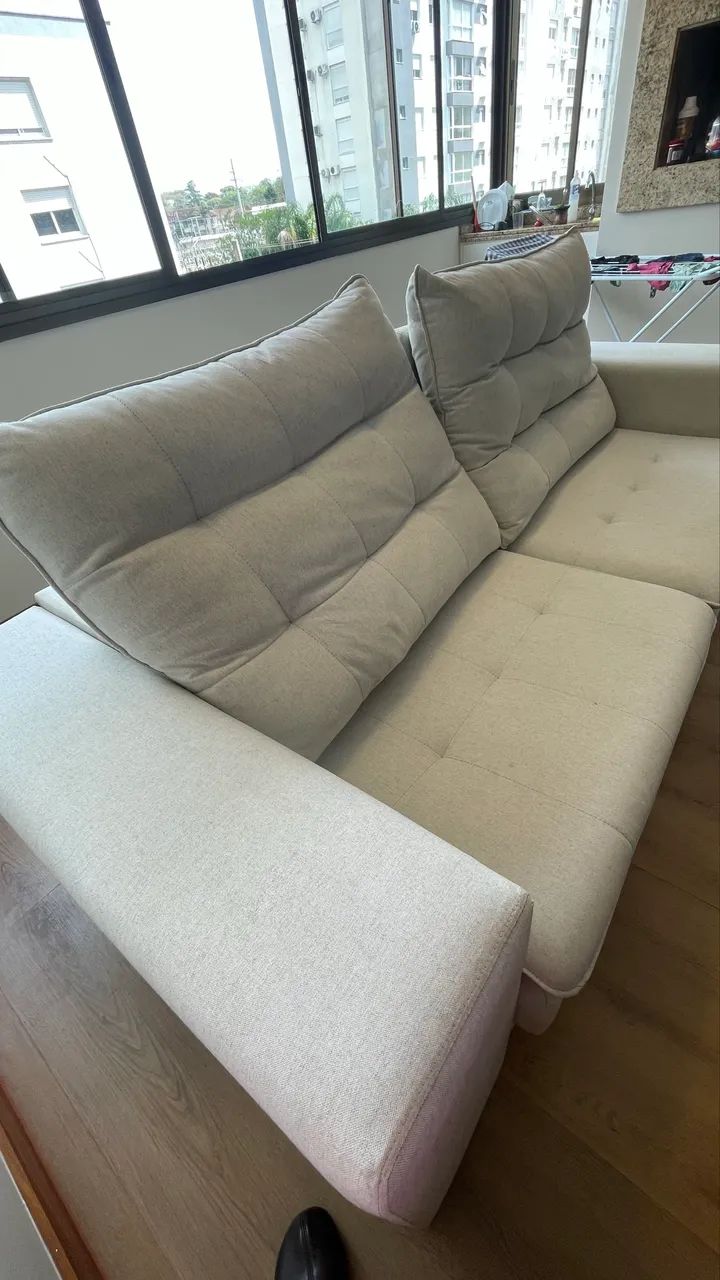 Lindo Sofa Cama linho  - Foto 4