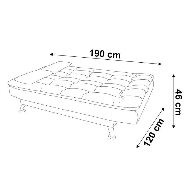 Sofá cama Bege tecido Suede - Foto 4