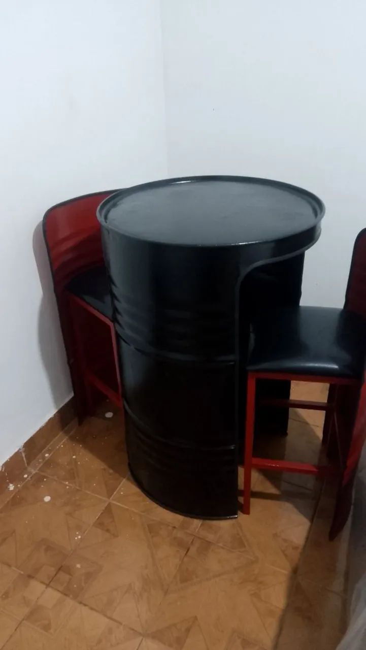 Jogo de Mesa e Cadeiras de Tambor de Óleo (Ecológico / Industrial) - Foto 5