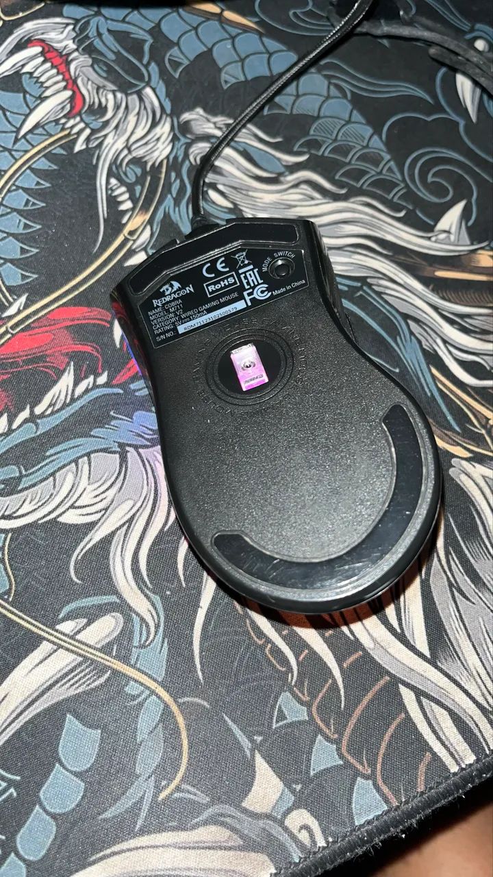 Mouse Red Dragon Cobra Seminovo(Acompanha caixa) - Foto 2