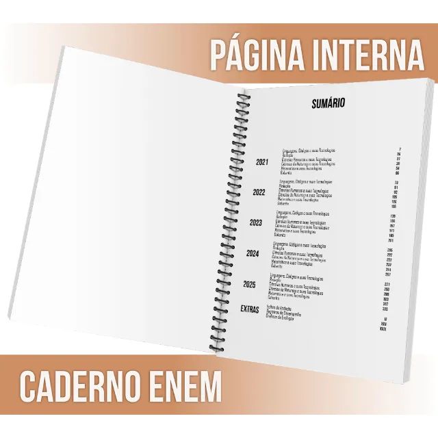 Planneriz | 2 Cadernos De Provas Enem 10 Anos (2016-2025) - Foto 4