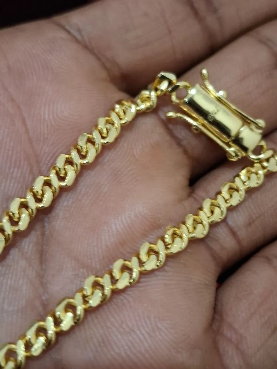 Pulseira Oitinho Banhada a Ouro 18k com 19cm - Foto 3