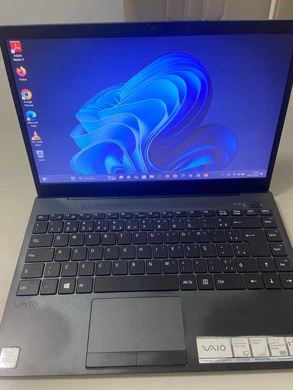 Notebook vaio i3 10 geração 4 gigas SSD 128gb. - Notebooks