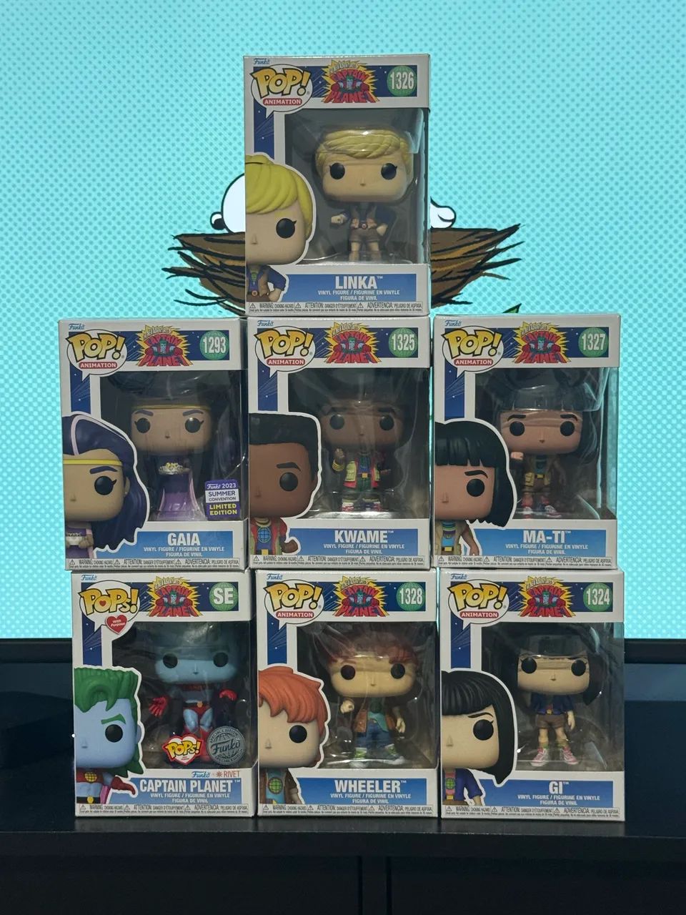 KIT 7 FUNKO POP CAPTAIN PLANET