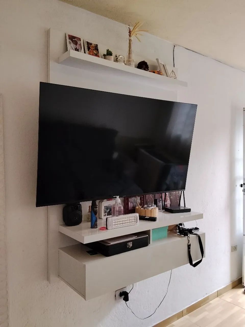 Rack painel tv branco  - Foto 3