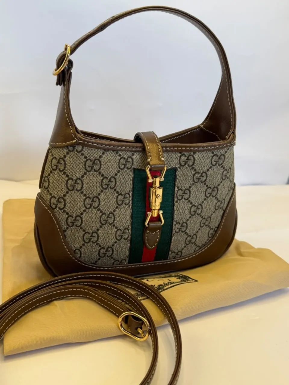 bolsa gucci mini shoulder bag monograma - Foto 4