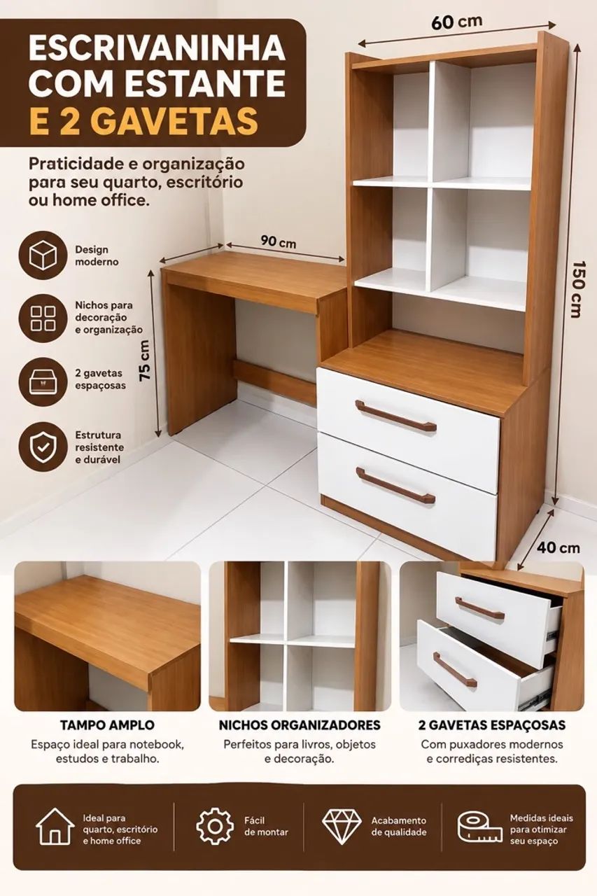 Estante escrivaninha 