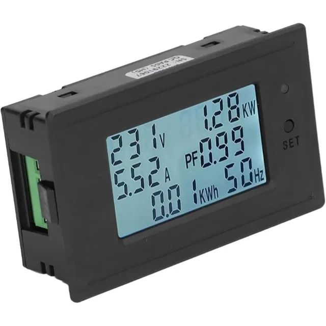 Voltímetro Amperímetro Display LCD Medidor De Corrente De Tensão AC Potência 100A 22000W - Foto 2