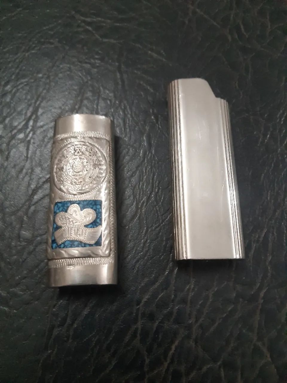 2 porta isqueiro de prata 