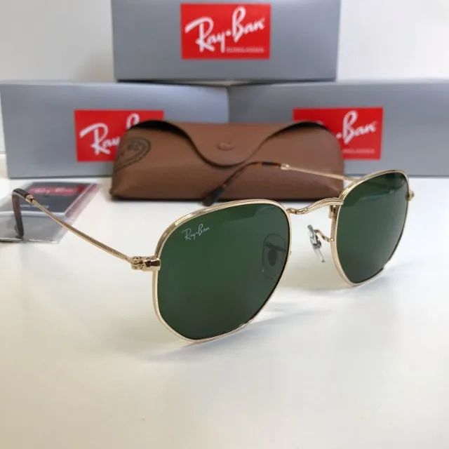 óculos de sol ray ban hexagonal classic g-15 lentes de cristal - Foto 3