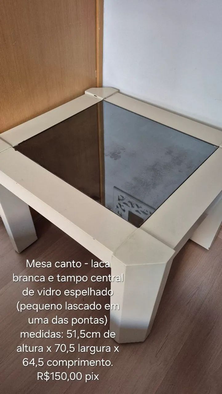 Mesa canto laca branca - Foto 2