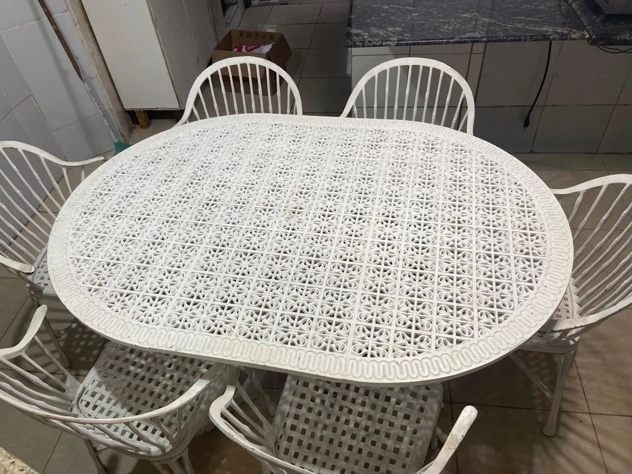 Mesa de jardim branca - Foto 3