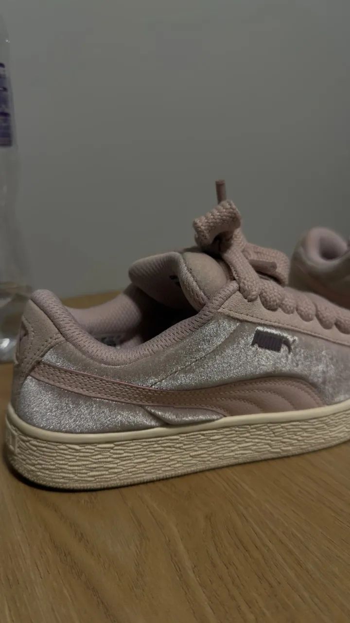 puma basket heart rosa com cadarço largo - Foto 2