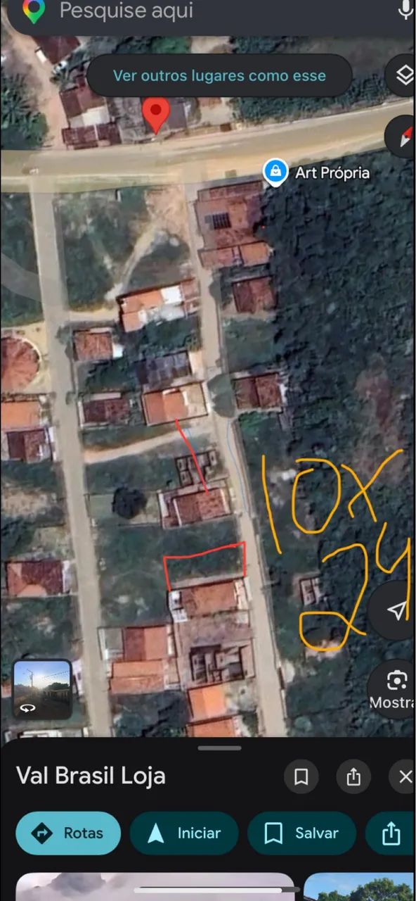 Terreno no caminho pra pipa 