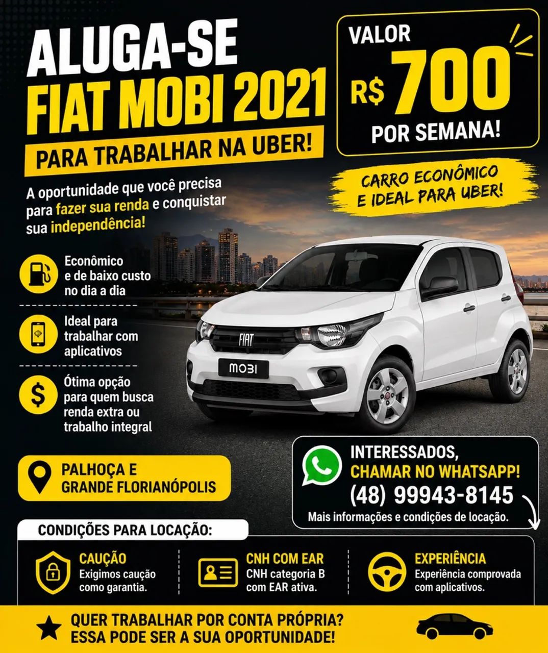 Alugo carro pra Uber 