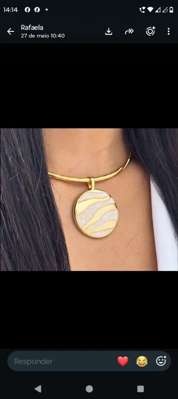 Lindo colar dourado 