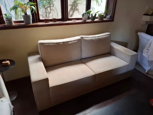 Sofá 3 lugares em linho - Foto 2